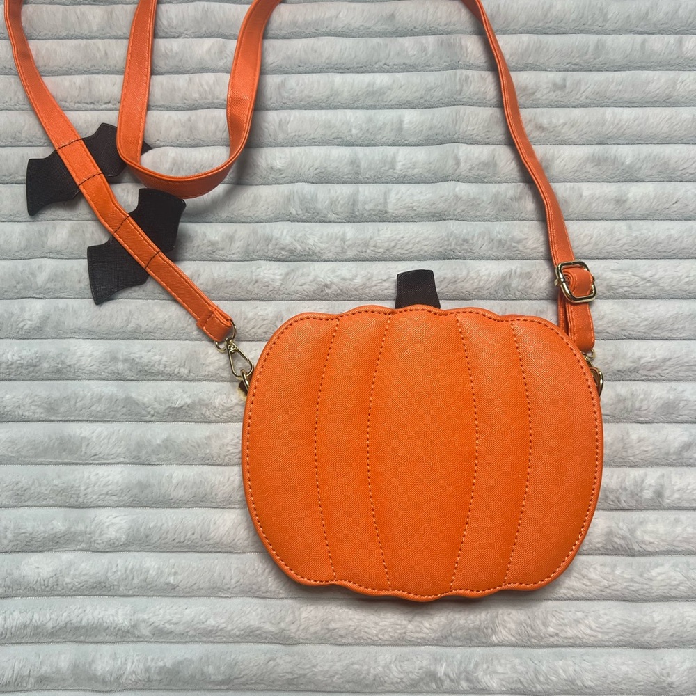 Orange Pumpkin Jack o lantern Crossbody Bag - Picture 6 of 9